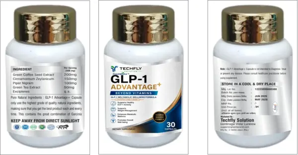 GLP-1 Advantage+ | Metabolic Wellness Formula | Science-Backed Supplement | 500mg | 30 Capsules
